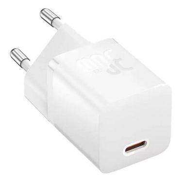Imagem de Carregador Turbo Baseus 30w Usb-c Gan5 Compacto, Branco