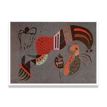 Imagem de Tela abstrata temperada Elan, Wassily Kandinsky, pintura de parede, impressão em tela, pôsteres famosos e impressões para decoração de sala de estar, pronto para pendurar 70 x 105 cm (28 x 41 pol)