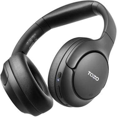 Imagem de Fones de ouvido com cancelamento de ruído ativo híbrido TOZO HT2, fones de ouvido sem fio com Bluetooth, 60 horas de reprodução