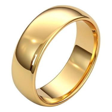 Imagem de Aliança Anatômica Ouro 18k Casamento 8mm Avulsa Grossa - Diora, Ouro 1