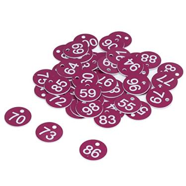 Imagem de Etiqueta Numerada 50pcs Rótulo Numerado Redondo, Tag Numerada Tag de Betra Etiqueta Numerada Etiqueta Plástica Tags Numeradas Gravadas Com Orifícios de Criação de Suprimentos