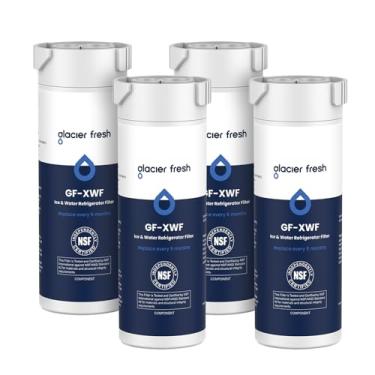 Imagem de GLACIER FRESH XWF substituição para filtro de água de geladeira GE XWF pacote com 4