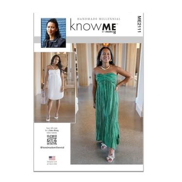 Imagem de Know Me ME2111H5 Pacote com padrão de costura de vestido plissado forrado por Handmade Millennial, Código de design ME2111, tamanhos 6-8-10-12-14