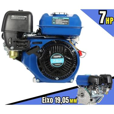 Imagem de Motor Estacionário a Gasolina Tsaper TSMGE-7 4T 7HP p/ Maquinas Agrícolas, Betoneiras, Micro tratores, Moinhos