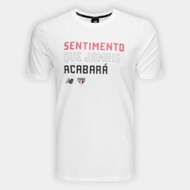 Imagem de Camiseta Masculina NB SPFC Sentimento, Branco, P