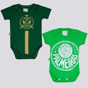 Imagem de Kit Palmeiras Bodys Shield Verde e Shield Dourado - Reve Dor, M