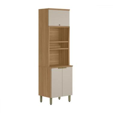 Imagem de Torre Quente Selene 3 Portas 100% Mdf Jequitibá/Off White Fosco - Linea Brasil