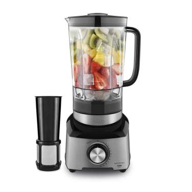Imagem de Liquidificador Philco PLQ1350 Inox Turbo 3 L 12 Velocidades + Filtro Preto 1200W
