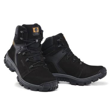 Imagem de Bota Masculina Coturno Masculino de Couro Edge Segurança CA Cor Black 