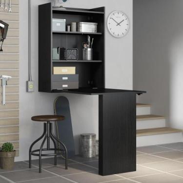 Imagem de Armário com Mesa Dobrável de Parede - Multimóveis Preto