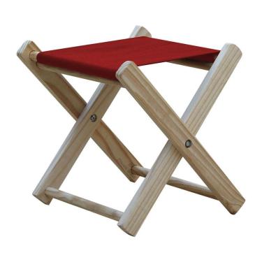 Imagem de Banquinho De Madeira Banqueta Dobrável Pescador-vermelho