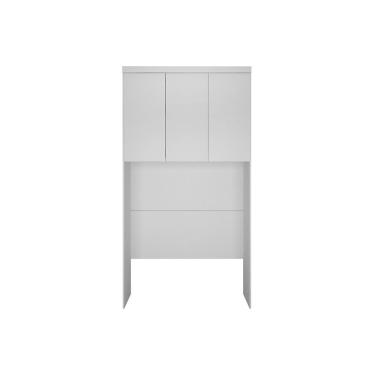 Imagem de Módulo de Quarto Armário Ponte Aéreo Solteiro Rizon c/ 3 Portas Branco - Novo Horizonte