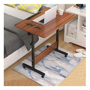 Imagem de Mesa Overbed para laptop com base em forma de C | Mesa de escritório em casa com rodízios | Mesa dobrável e móvel para todos os laptops