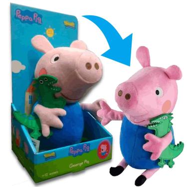 Imagem de Boneco George Peppa Pig de Pelúcia 30cm Hipoalérgico Sunny
