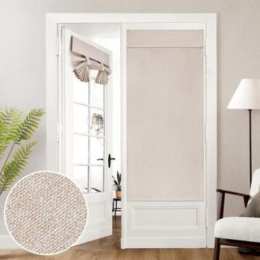 Imagem de Cortinas de porta francesas HOMEIDEAS Linen Blackout 76x173cm 1 painel