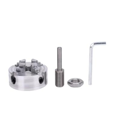Imagem de 4 JAW LATHE Chuck Set, Chuck de Torneamento de Madeira de Centralização, Liga de Aço de Aço de Aço Mandril Com Biela de Conexão, Acessório de Torno de Energia para Torneiras