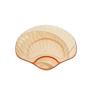 Imagem de Prato de osso para cuspir concha de concha, mesa de café caseira, prato de lanche de doces - casca laranja