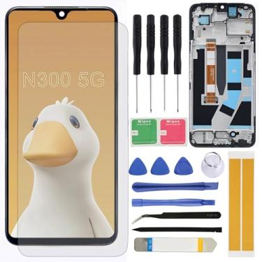 Imagem de Substituição de tela LCD para Oneplus N300 5G 6,56'' CPH2389 Montagem LCD Display Touch Screen Digitalizador com moldura