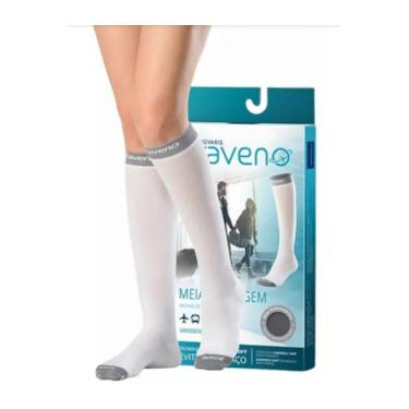 Imagem de Meia de Viagem Traveno - Unissex - Ponteira Fechada - Cor Branca - Tam