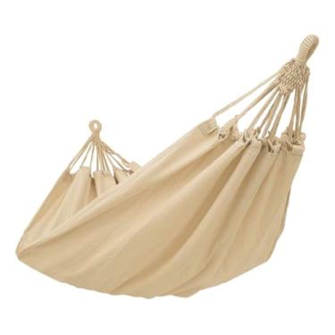 Imagem de Rede De Descanso Dormir Balanço Casal Jeans Reforçada Grande 3,6 Metros - Ideal Para Camping, Hotel, Praia, Acampamento, Jardim, Varando, Sítio, Chárcara, Apartamento, Viagem, Fazenda (Cru)