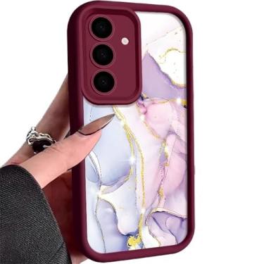 Imagem de Capa de silicone com padrão de mármore para Samsung Galaxy S25 S24 S23 S22 Ultra Plus S21 S23 S20 FE A56 A55 A54 A53 A52 A34 A14 5G, W Vermelho, para Samsung S22Ultra
