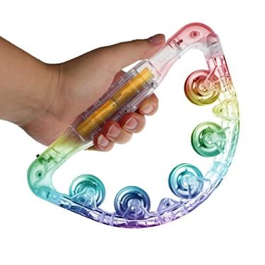 Imagem de Pandeiro portátil iluminado LED que brilha percussão, instrumento musical, chocalho portátil, suprimentos de festa para concerto, clube, casamento, Dia das Bruxas