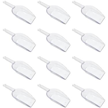 Imagem de Kit 12 Pás para Gelo 23cm Bar Drink Festa Plástico Transparente Cinquetti