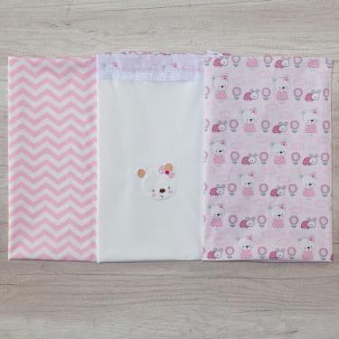 Imagem de Cueiro 3 Peças Para Bebe Estampado Menina - Miguel Baby, Ursa joaninha