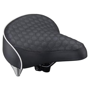 Imagem de Schwinn Assento de bicicleta confortável, acolchoado, sela larga, preto