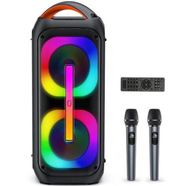 Imagem de Máquina de karaokê JAUYXIAN T11-T com 2 microfones sem fio