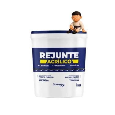 Imagem de Biomassa Rejunte Acrilico 1kg Pote - Branco - 001917