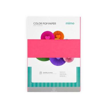 Imagem de Papel Color Pop Rosa Pink Fluorescente Mimo - A4 - 180 g - 25 fls