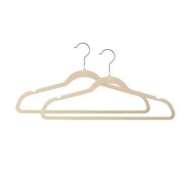 Imagem de Cabide de Veludo Antideslizante Revestido Closet Bege Nude 2un