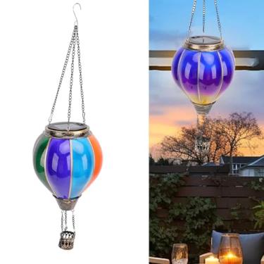 Imagem de Lanterna de Balão de Fogo Solar, Luz Quente de Metal Luzes Solares para Pátio, Quintal, Jardim, Varanda, Férias, Multiuso, Inovador, Requintado, Pendurado, Luz de Balão Quente
