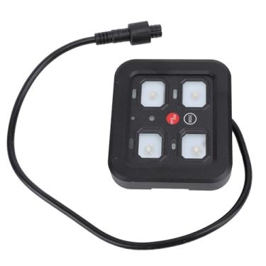 Imagem de Painel de Interruptor de 4 Gangues, Painel de Controle RGB Dimmable Switch para Caminhões, Barcos, Carros, Trailers, Relés de Estado Sólido Embutido, Luz de Fundo do LED Azul