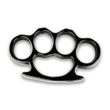 Imagem de Soco Inglês 10mm Soqueira Aço Maciço Defesa Pessoal Preto