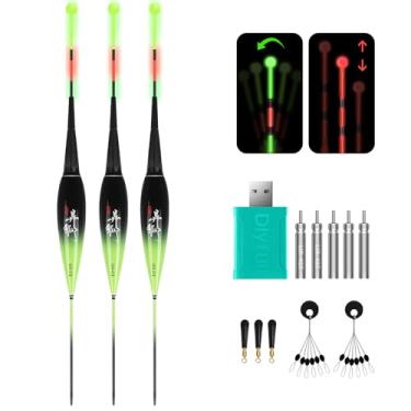 Imagem de QualyQualy Boias de pesca com carregador com 3 peças que mudam de cor para pesca em Walleyes tipo Crappie Walleyes