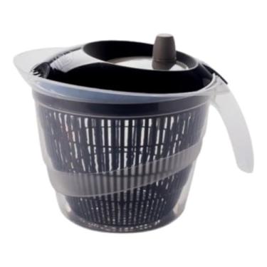 Imagem de Secador De Saladas CentríFugo Secador De Legumes Manual De 2,8 Litros Cinzento, Verde, Bege(Preto)