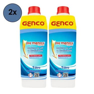 Imagem de 2x PH Menos Redutor de PH e Alcalinidade Líquido 1L - Genco