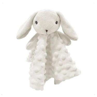 Imagem de Naninha Para Bebê Com prendedor de Chupeta Minha Primeira Naninha - Laço Bebe (Coelho Branco)