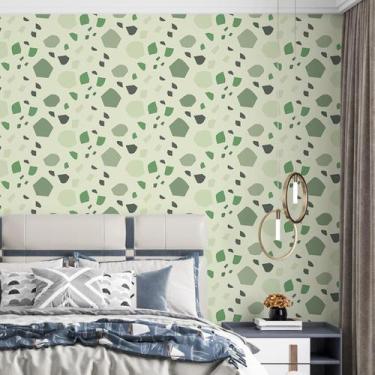 Imagem de Kit 7 Rolos Papel De Parede Adesivo Granilite Verde 3,0M - Gh Papel De