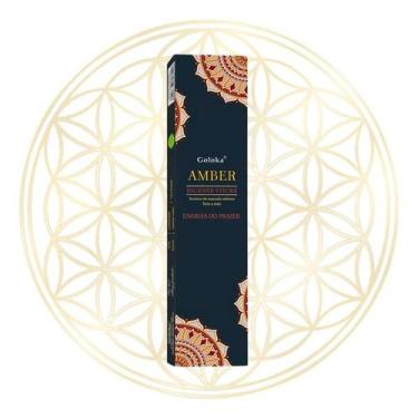 Imagem de Incenso Goloka Indiano Vareta Linha BLACK, Ambar