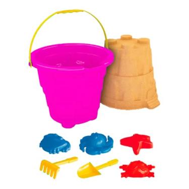 Imagem de Brinquedo Mega balde II Azul com Acessórios Kastelo - GGB