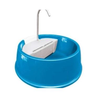 Imagem de Fonte Bebedouro Joy para Cães e Gatos, 1,5L, Automática, Azul, 37,7x25,5x8,3cm