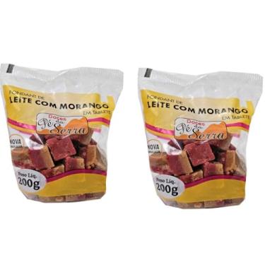 Imagem de 2 Saquinho de Doce de Leite de Minas Gerais com Morango 200g