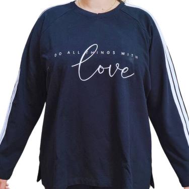 Imagem de Blusa Feminina Arruaça Manga Longa Listra Branca