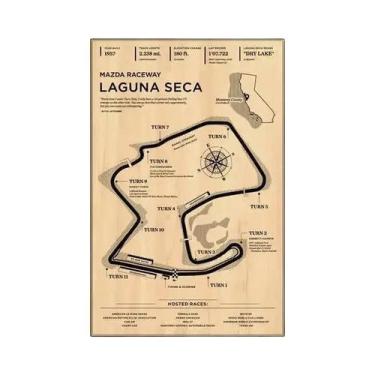 Imagem de Vintage Monaco Grand Prix Circuit Track F1 Racer Poster Canvas Wall Ar