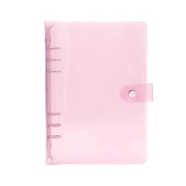 Imagem de NatSumeBasics Pasta rosa A5 – Capa planejadora de PVC macio com orçamento de 6 anéis e protetor de caderno