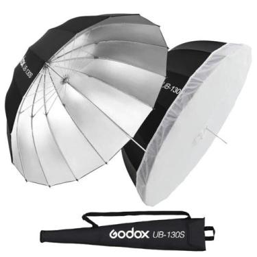 Imagem de Guarda-chuva reflexivo Godox UB-130S 130cm com capa de difusor