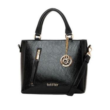 Imagem de Bolsa Feminina Rafitthy Tote Média Alça Extra Preta-Feminino
